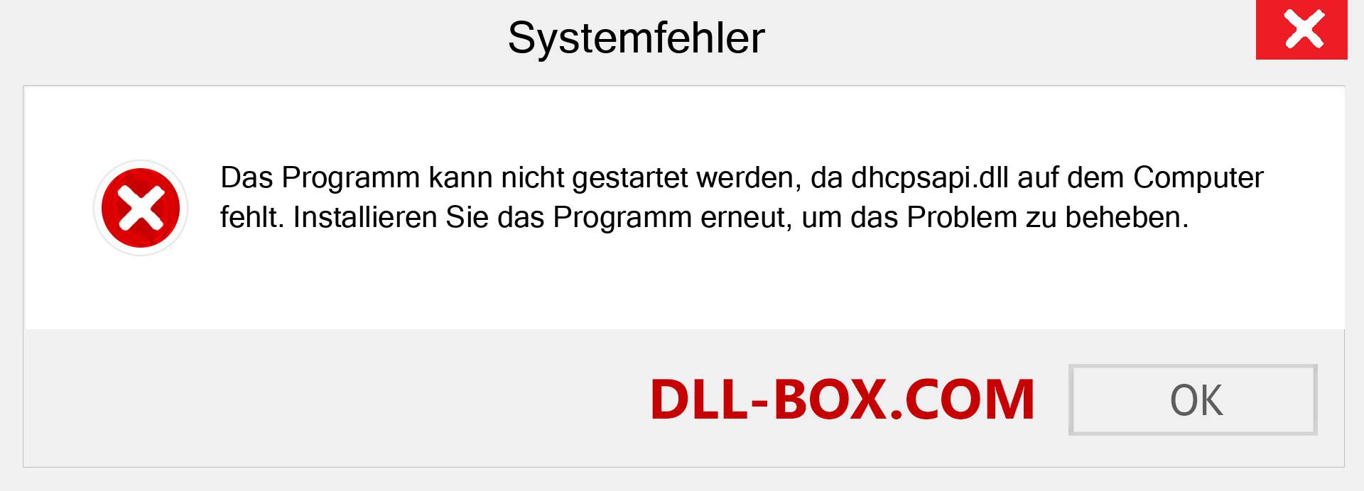 dhcpsapi.dll-Datei fehlt?. Download für Windows 7, 8, 10 - Fix dhcpsapi dll Missing Error unter Windows, Fotos, Bildern